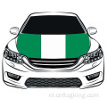 De World Cup Vlag Bondsrepubliek Nigeri Auto Kap vlag 3.3X5FT 100% Polyester Motor Vlag Elastische Stoffen: